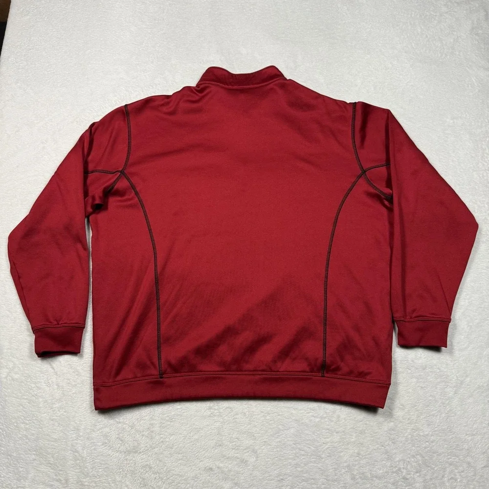 Nike‎ Golf Pullover Mens XL Red Therma-FIT 1/4 Zip Fleece Performance Outdoor